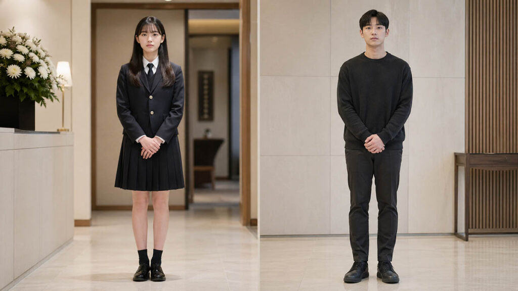 중,고생 장례식 복장
