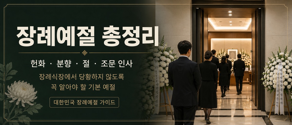 장례식장 예절 가이드 빈소 앞 조문객
