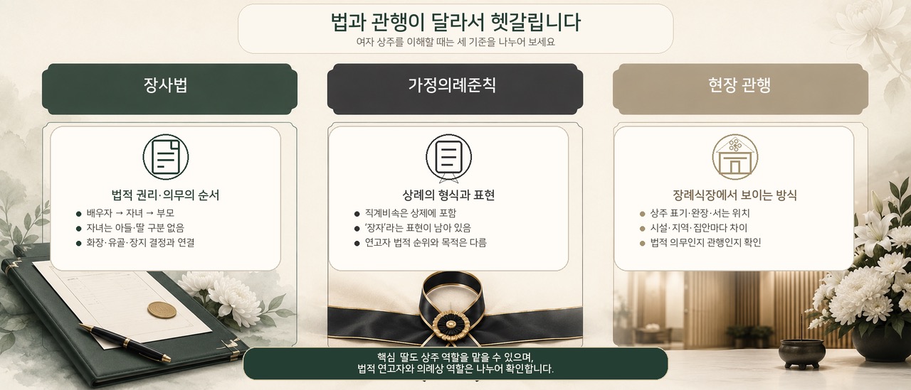 장사법 가정의례준칙 현장 관행의 차이를 비교한 인포그래픽